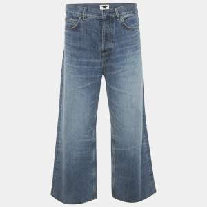 Pre Owned بنطلون جينز كريستيان ديور دنيم أزرق واسع بوسط 33 إنش