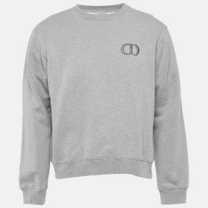 Pre Owned Dior Homme Grey Jersey CD Icon Long Sleeve Sweatshirt XL