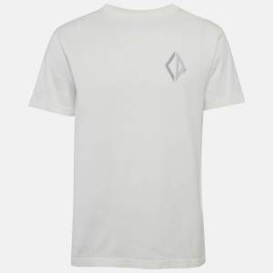 مملوكة مسبقًا Dior Homme White Jersey CD Diamond Embroidered T-Shirt M