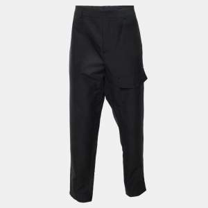 Pre Owned Dior Homme Black Wool Cargo Trousers 3XL/Waist 39"