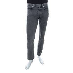 Dior Homme Grey Denim Invisible Button Slim Fit Jeans M