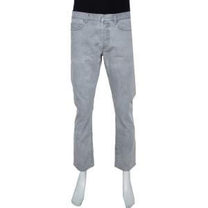 Dior Light Grey Denim Straight Leg Jeans M