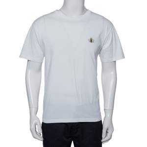 Dior Homme X KAWS White Cotton Bee Embroidered Oversized Crewneck T-Shirt M
