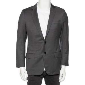 Dior Grey Wool Single Breasted Blazer S