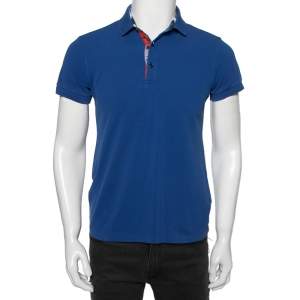 Dior Blue Cotton Short Sleeve Polo T Shirt S