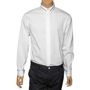 Dior White Cotton Button Front Shirt L