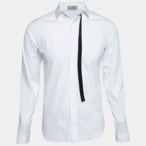 Dior White Cotton Long Sleeve Button Front Shirt S