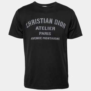 Dior Black Logo Printed Cotton Short Sleeve T-Shirt M