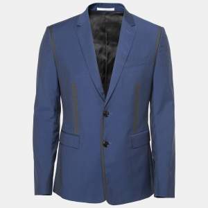 Dior Homme Blue Wool Single-Breasted Blazer M