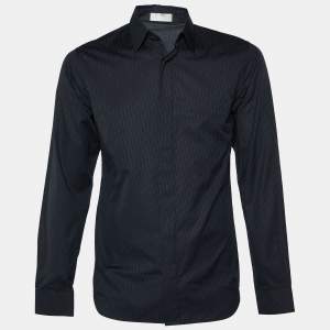 Dior Homme Black Cotton Button Front Shirt S