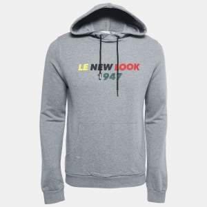 Dior Grey Cotton Patch Detail Hoodie L
