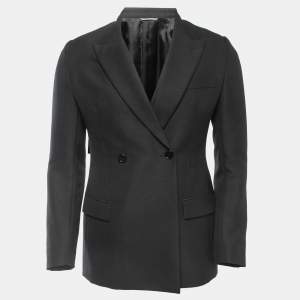 Dior Black Wool Blend Double Breasted Blazer XS