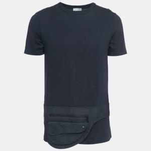 Dior Navy Blue Cotton Saddle Bag T-Shirt M