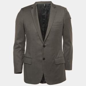 Dior Grey Wool Single-Breasted Jacket S
