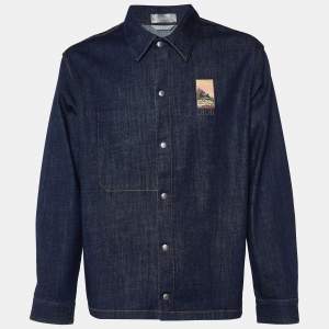 Dior Homme Dark Blue Denim Button Front Jacket L
