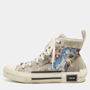 Dior Multicolor PVC and Nylon Flower Print B23 High Top Sneakers Size 41