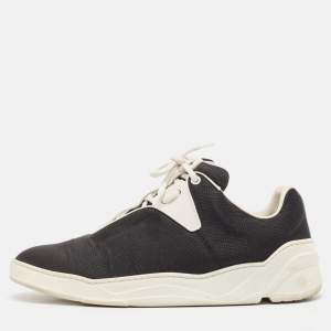 Dior Black Leather and Mesh Lace Up Sneakers Size 44