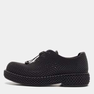 Dior Black Rubber Teases 3D Lace Up Sneakers Size 40