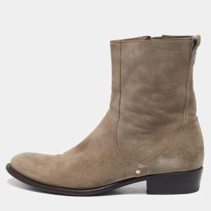 Dior Brown Suede Cowboy Ankle Boots Size 44