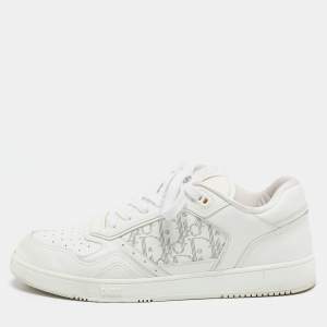 Dior White Leather b27 Low Top Sneakers Size 42.5