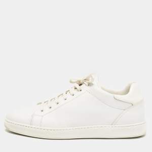 Dior White Leather Lace Low Top Sneakers Size 45