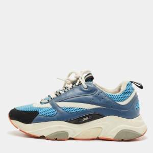 Dior Multicolor Leather and Mesh B22 Low-Top Sneakers Size 42