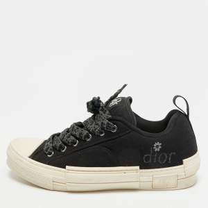 Pre Owned Dior B23 Skater Size 43 Black Canvas Low Top Sneakers