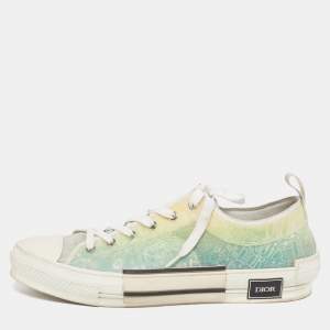 Pre Owned حذاء رياضي ديور B23  مطاط وشبك أبيض/أسود بعنق منخفض مقاس 43.5