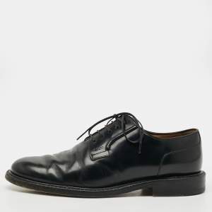 Pre Owned Dior Size 40.5 Black Leather Derby