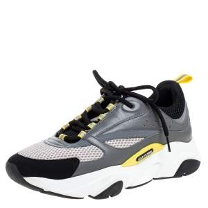 Dior Grey Mesh, Suede and Leather B22 Runner Sneakers Size 43