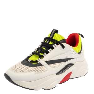 Dior Tricolor Mesh And Leather B22 Low Top Sneakers Size 43