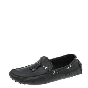 Dior Homme Black Leather Slip On Loafers Size 41.5