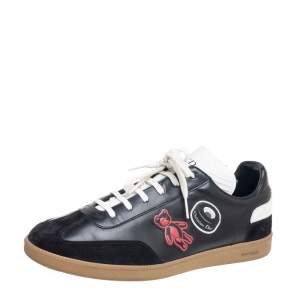 Dior Black/White Leather Lace Up Sneakers Size 42