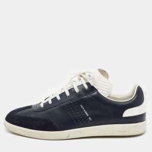 Dior Navy Blue Suede And Leather B01 Lace Up Sneakers Size 42