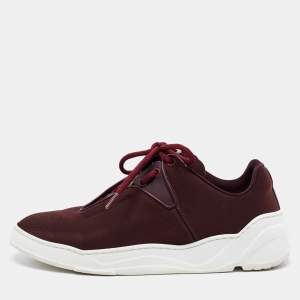 Dior Burgundy Canvas  B17  Low Top Sneakers  Size 40