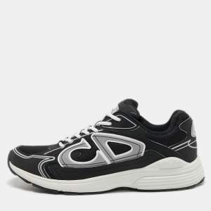 Dior Black/White Mesh and Rubber B30 Sneakers Size 43