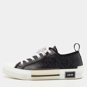 Dior Black Canvas Walk'n'Dior Low Top Sneakers Size 42