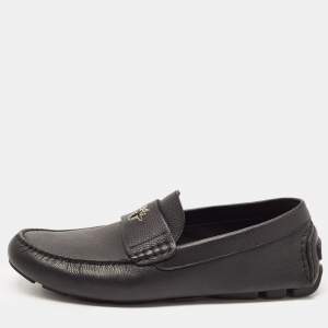 Dior Black Leather Slip On Loafers Size 43.5