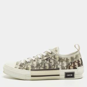 Dior Two Tone Oblique Mesh and PVC B23 Low Top Sneakers Size 44