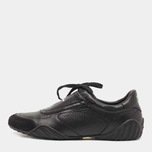 Dior Black Leather and Suede Low Top Sneakers Size 40