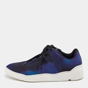 Dior Blue/Black Satin B17 Sneakers Size 44