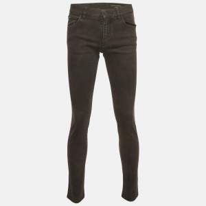 مملوكة مسبقًا Dolce & Gabbana Black Denim Faded Slim Fit Jeans M/Waist 32"