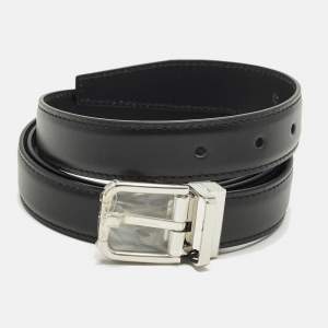 Pre Owned Dolce & Gabbana Cut to Size Buckle Belt Black Leather