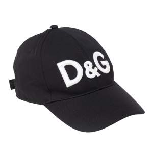 Dolce & Gabbana Black Logo Embroidered Cotton Baseball Cap (57)