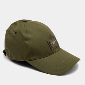 Dolce & Gabbana Khaki Green Cotton Baseball Cap 