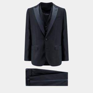 Dolce & Gabbana Blue Virgin Wool Blend Tuxedo Suit IT 48
