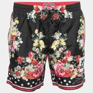 Dolce & Gabbana X Khaled Khaled Beachwear Black Jungle Mix Print Swim Shorts M