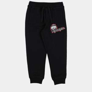 Dolce & Gabbana Black Cotton Jogger Pants Size 7/8Y