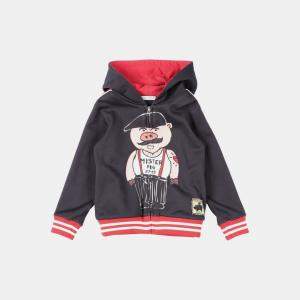 Dolce & Gabbana Navy Blue Print Cotton Zip Front Hooded Cardigan Size 9/10Y