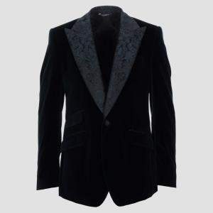 Dolce & Gabbana Midnight Blue Velvet Blazer M (IT 48)